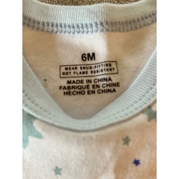 Baby Boy 6M Lot 9 Pieces (4 Bodysuit+Pants Outfits +  Hoodie)  Blue/Neutrals - Picture 9 of 12